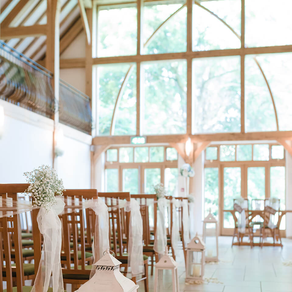 The Ceremony Barn at this stunning Hampshire wedding venue is the perfect place to tie the knot