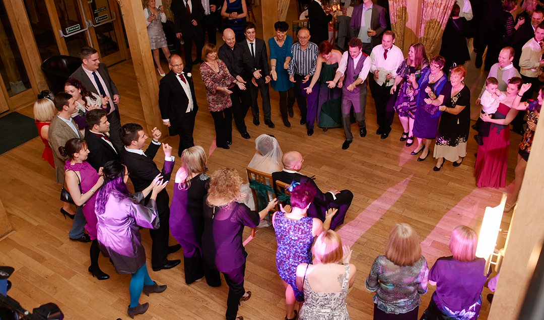 the guests enjoyed the dancefloor at Rivervale Barn wedding venue in Hampshire