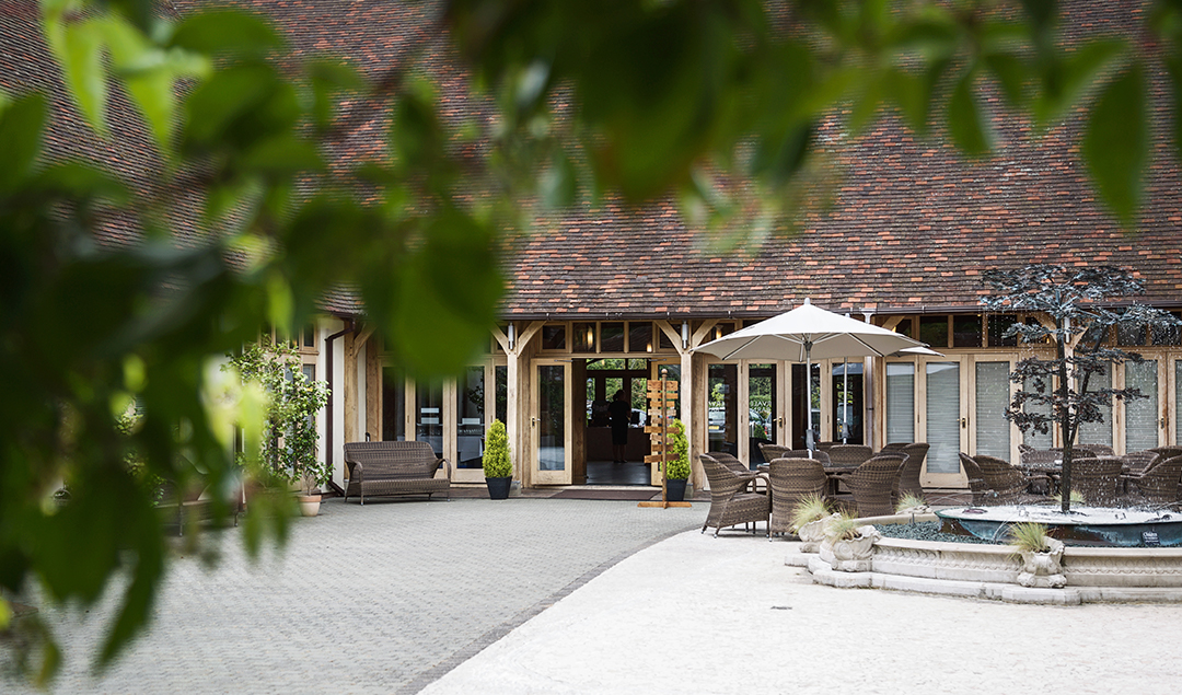 Rivervale Barn’s charming courtyard is the ideal place for outdoor wedding food