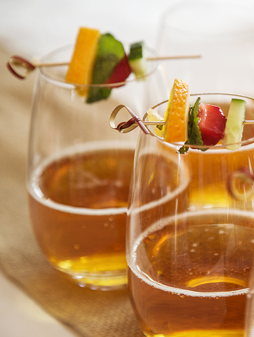 A close shot of some of the delicious wedding drinks on offer at this incredible wedding venue