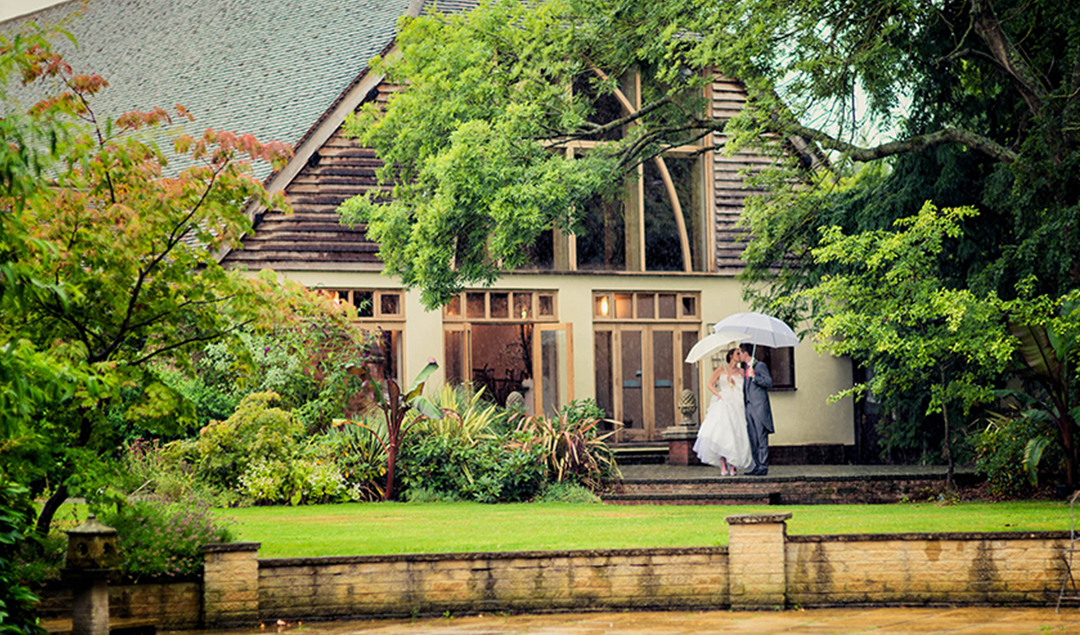 Rivervale Barn is a stunning location for a wedding day in the country no matter the weather