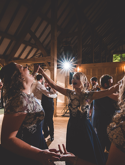 There are plenty of dancing photo opportunities at Hampshire’s finest barn wedding venue