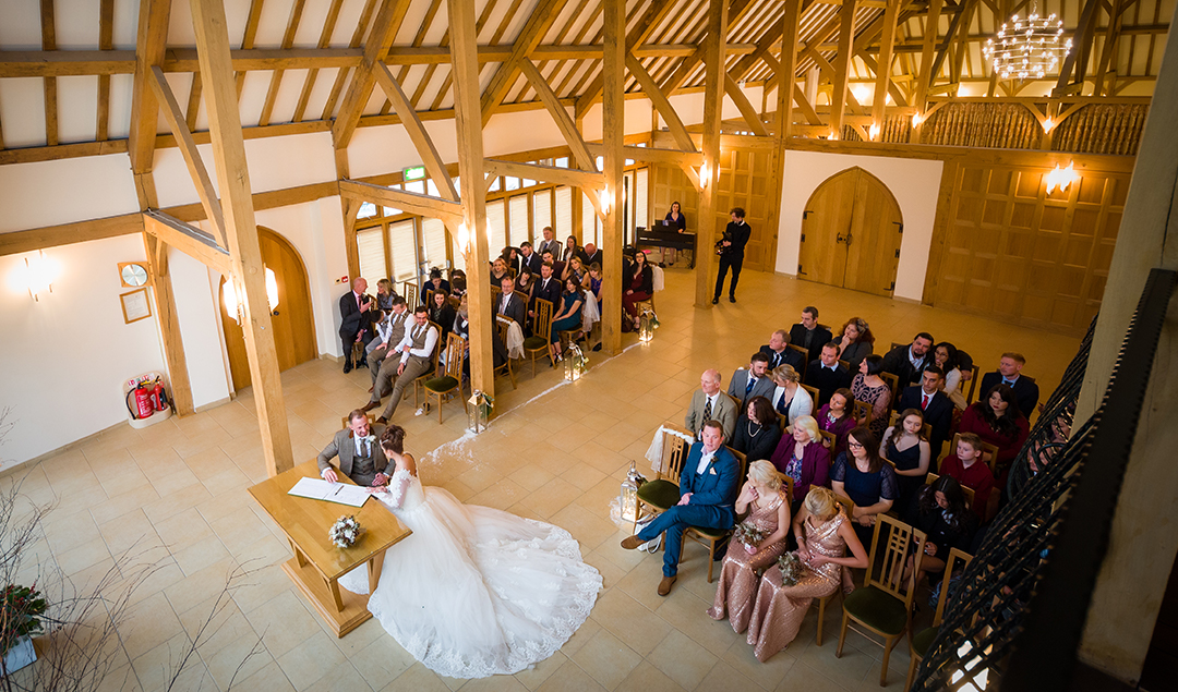 Rivervale Barn’s Ceremony Barn is one of the most beautiful locations for a wedding ceremony in Hampshire