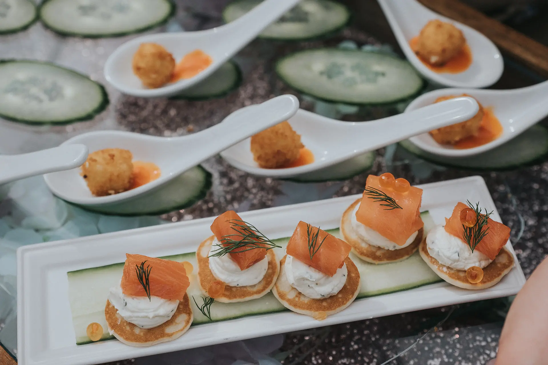 Rivervale Barn canapes wedding food