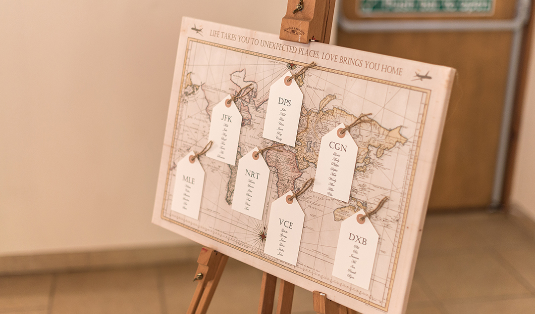 You can’t go wrong with a table plan named after places you and your loved one have been together