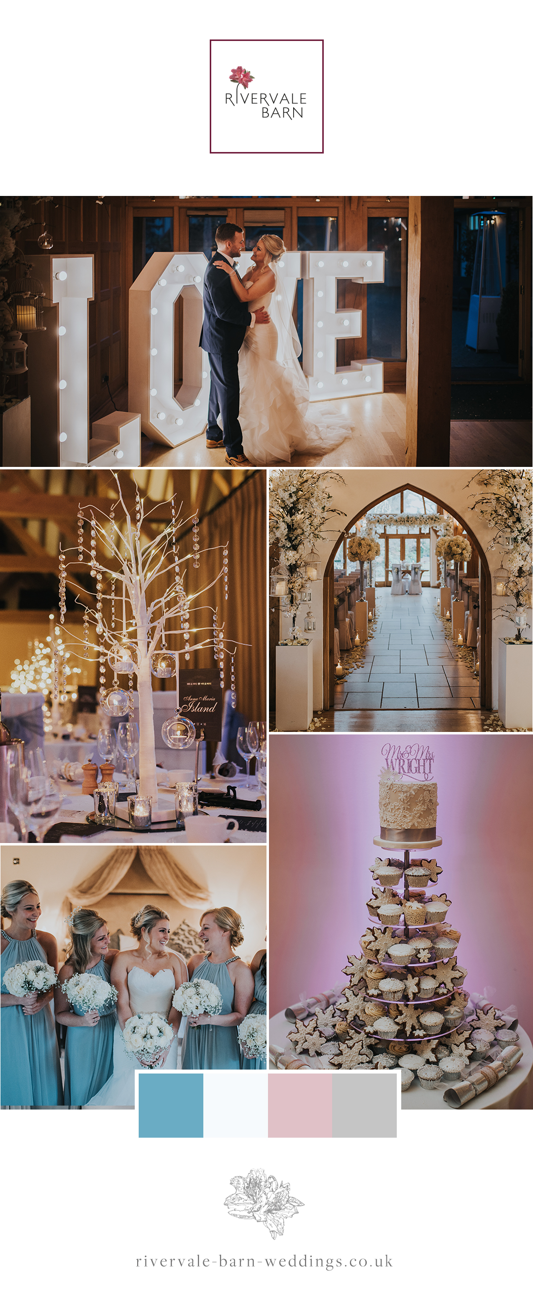Michelle and Chris' real life wedding at Rivervale Barn