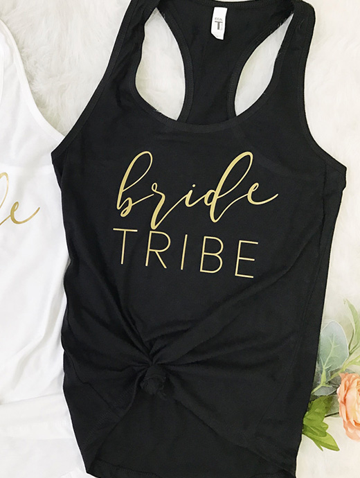 bridal embroidered tank tops are the perfect way to ask your girls to be in your bridal party