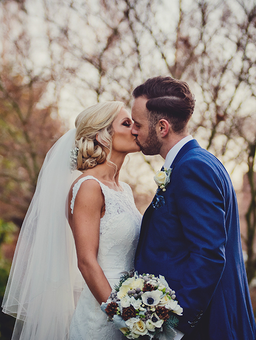 The winter skies made the perfect backdrop for Sam and Ross’ winter wedding
