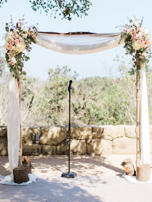 the perfect outdoor wedding arch set up for a breathtaking summer wedding ceremony
