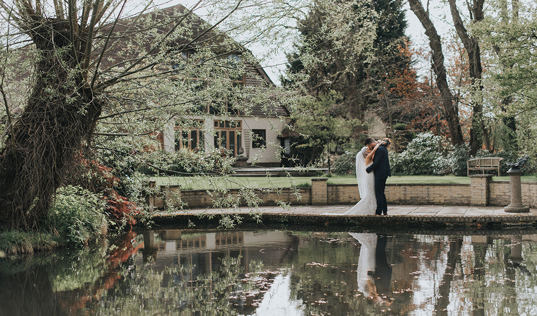 The gardens at this barn wedding venue are perfect for sneaking a private moment with your partner